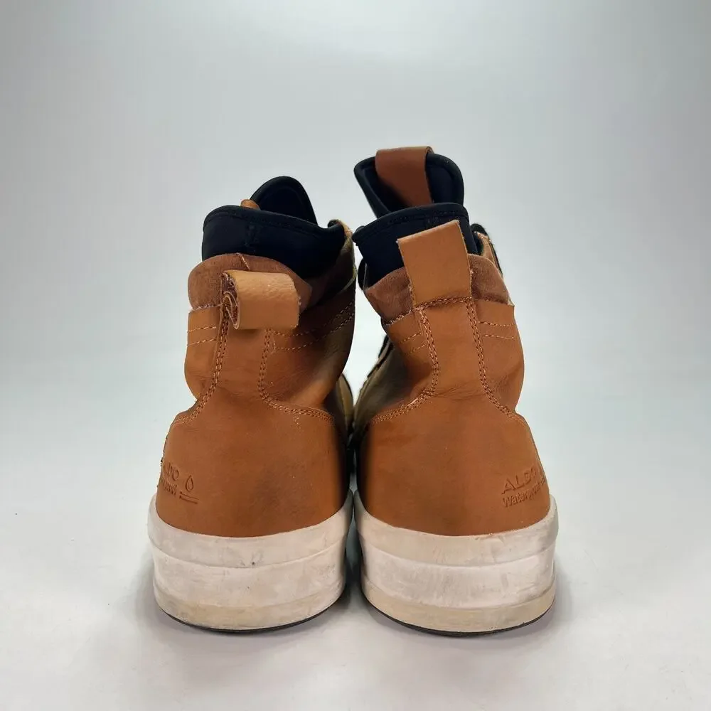 ALDO Brown Tan Black Casual Shoes High Top Lace Up Sneakers Men's Size 12